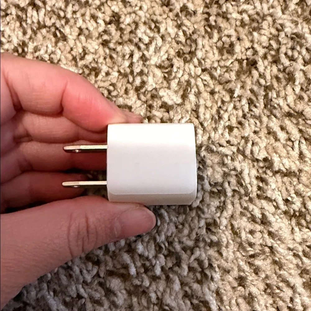 3 USB-A to Lightening Charging cables and one Apple charger block